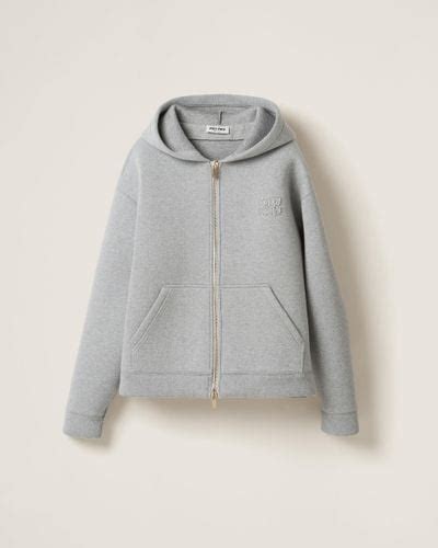 miu miu grey hoodie